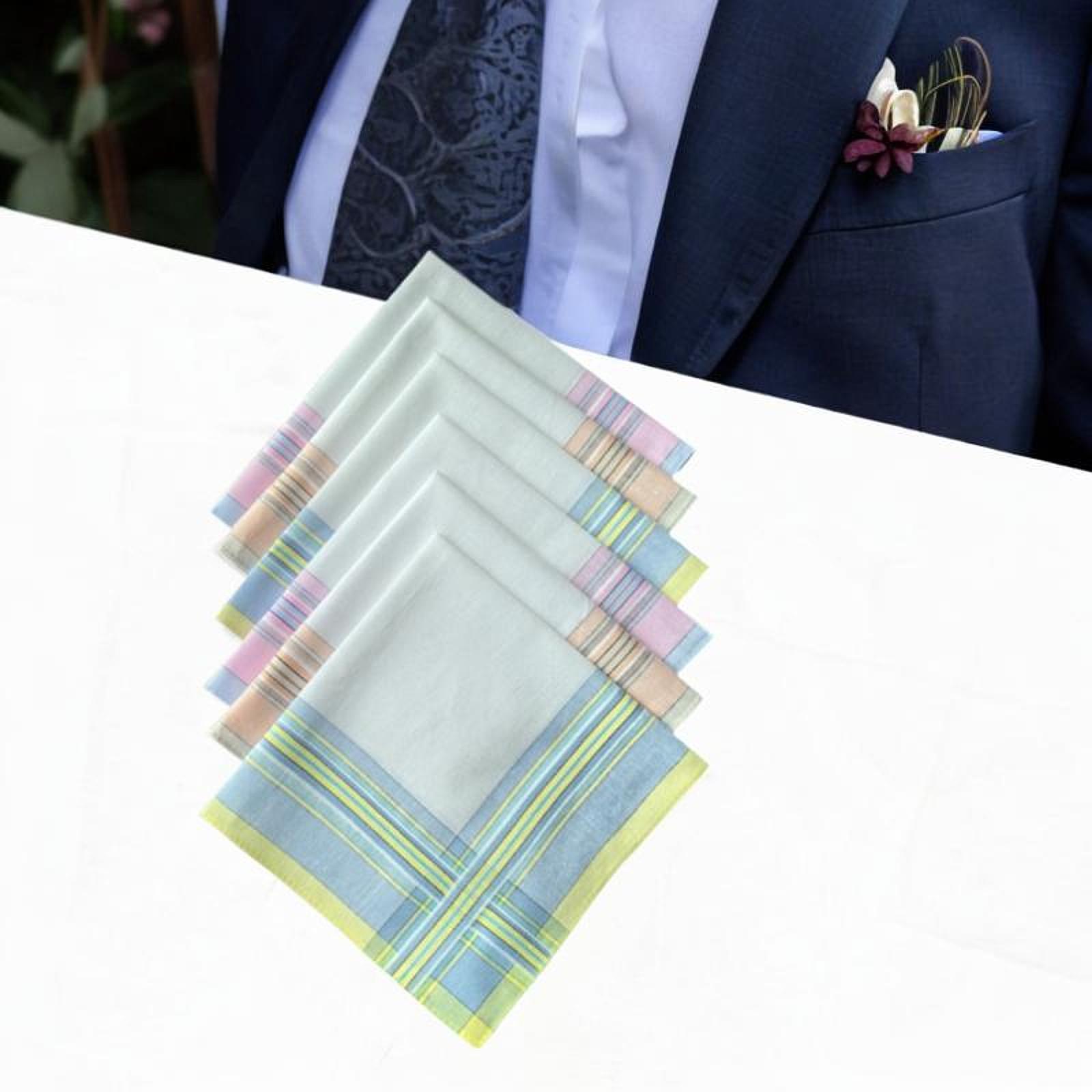 6Pcs Cotton Men's Handkerchief - Handkerchief Cotton Men review and price