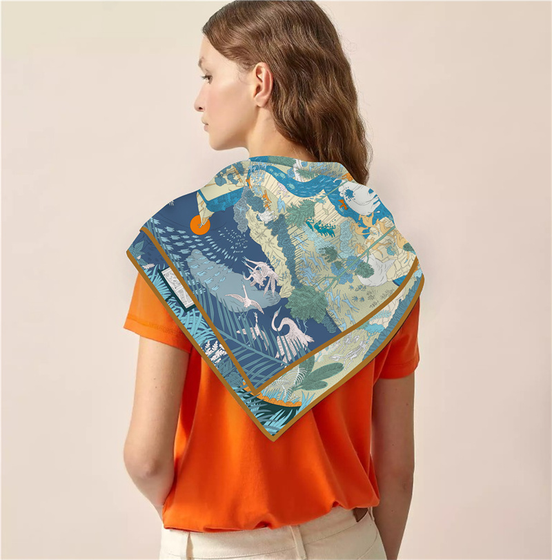 Silk Scarf Women Rainforest An - Face Scarf Mask review and price