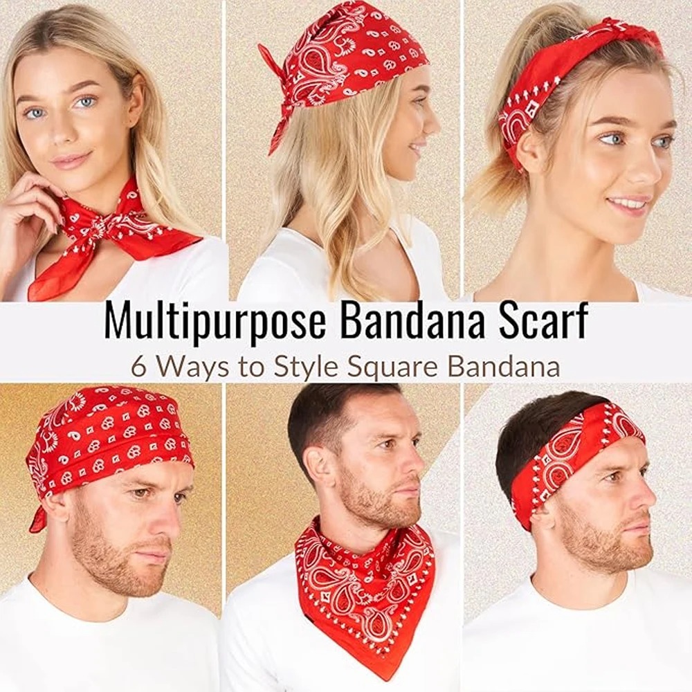Unisex Men Women Bandana Hairb - Handkerchief Cotton Men review and price