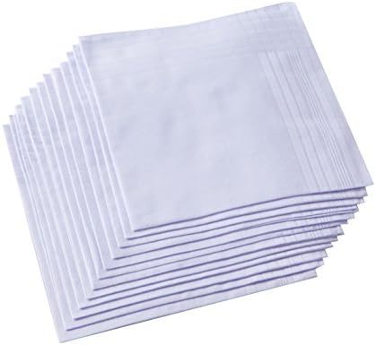 Men's Pure White 100% Cotton H - Handkerchief Cotton Men review and price