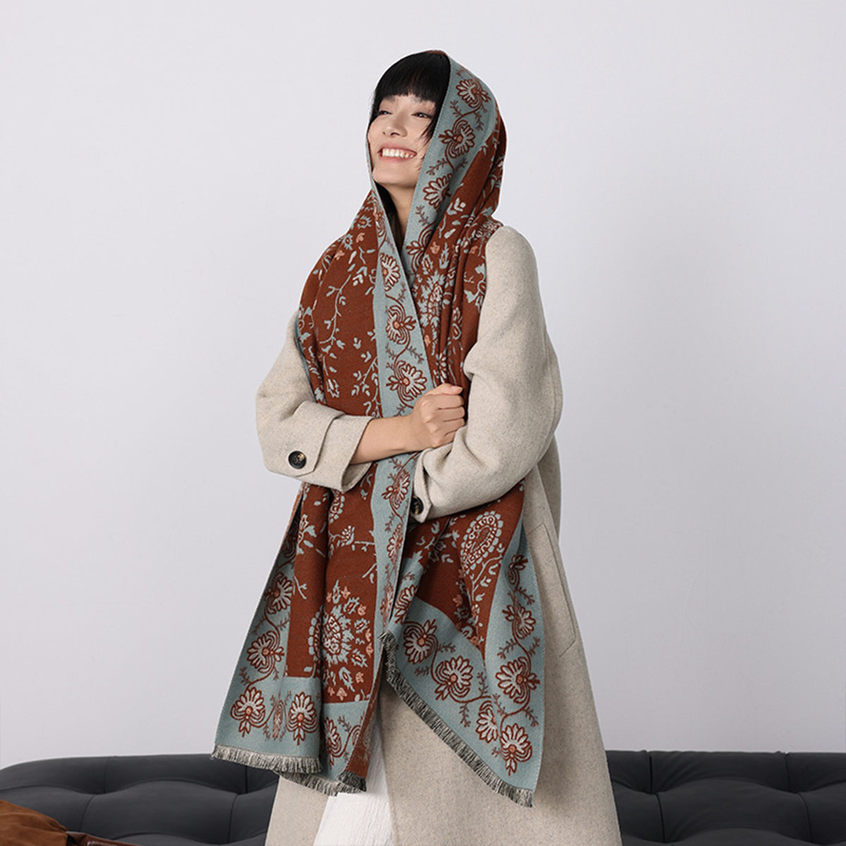 Luxury Winter Imitation Cashme - Woven Scarf Blanket review and price