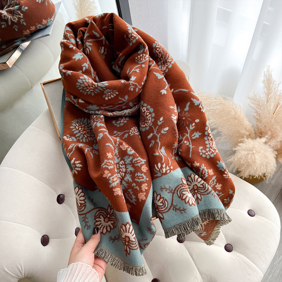 Luxury Winter Imitation Cashme - Woven Scarf Blanket review and price