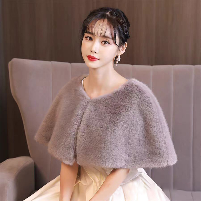 Women Winter Faux Fur Shawl El - Stole Wedding Shawl review and price