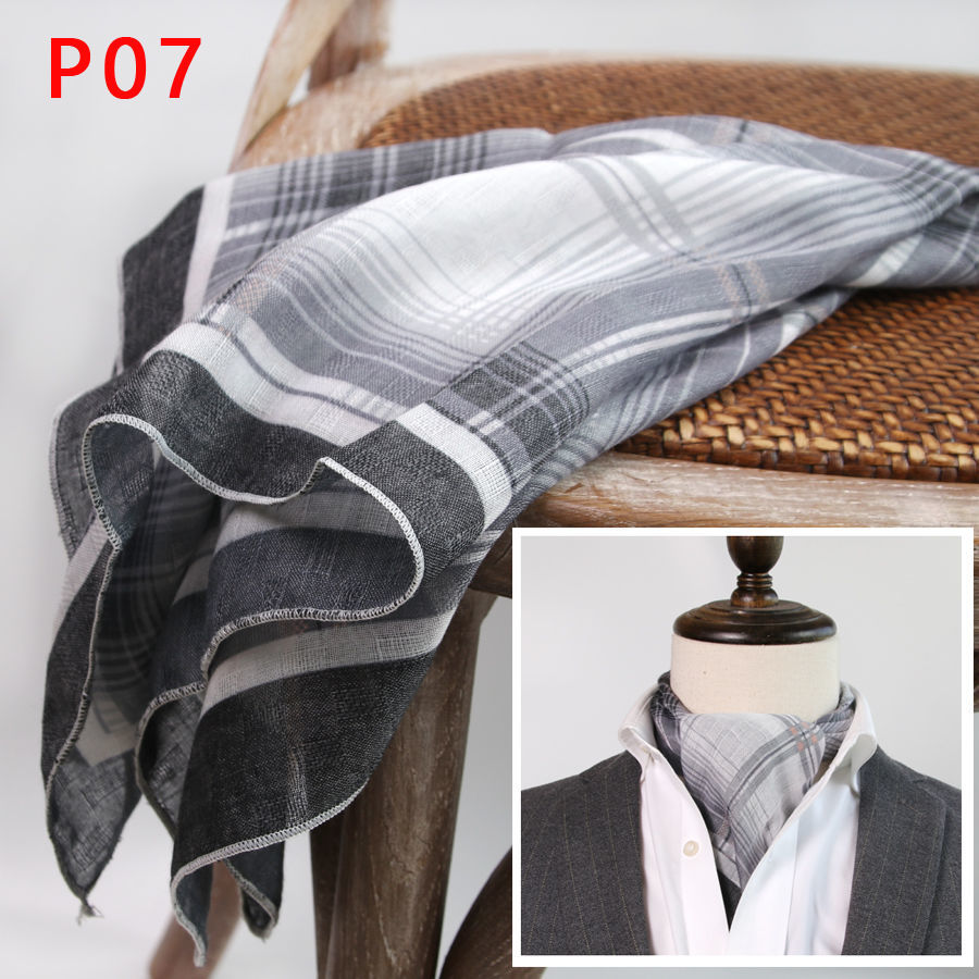 Men's Square Scarf with Button - Ascot Neck Scarf review and price