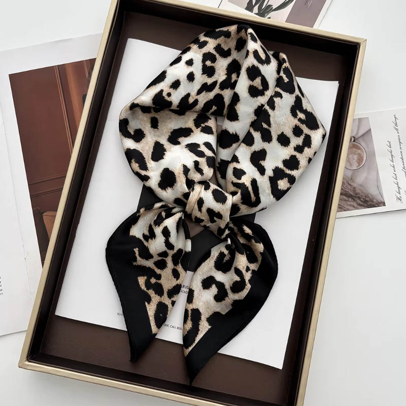Luxury Leopard Print Female Sa - Ascot Neck Scarf review and price