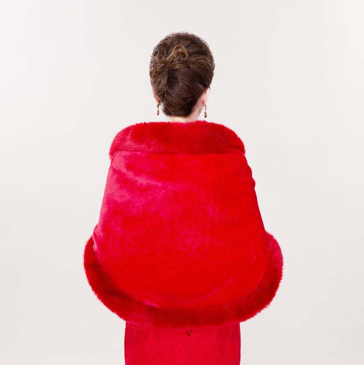 Red Bridal Wraps Winter Faux F - Stole Wedding Shawl review and price