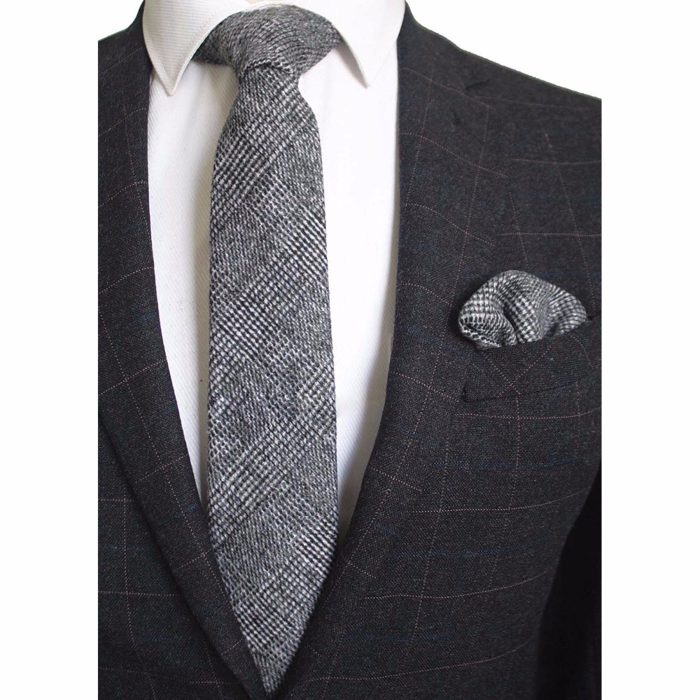 Ricnais 8cm Wool Necktie Solid - Handkerchief Cotton Men review and price